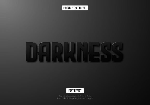 Black Darkness Text Effect Editable: Instant Vector Style