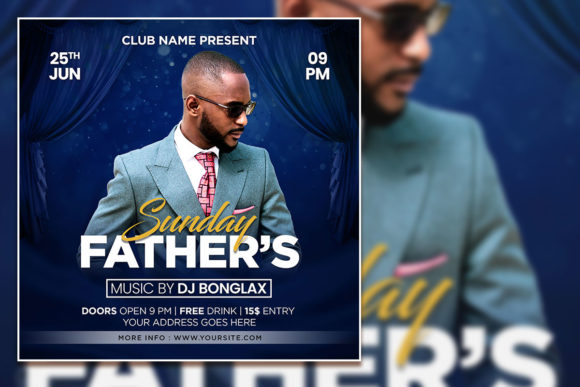 Celebrate Dad: Editable Father's Day Flyer & Social Media Template