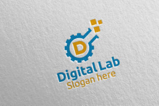 Digital Lab Letter D Logo 82: A Modern Branding Asset