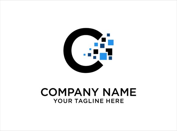 Letter C Digital Logo Design Template