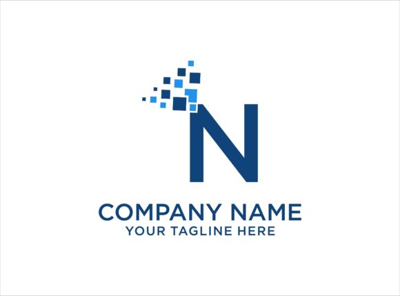 Letter N Digital Logo Design Template: A Modern Typography Asset