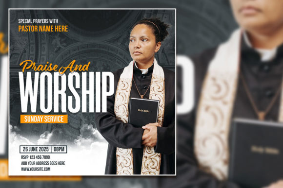 Modern Church Social Media Post Template