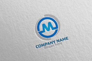 Modern Letter M Logo Design 20: A Vector Template for Digital Brands