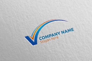 Modern Letter V Logo Design for Financial & Digital Brands