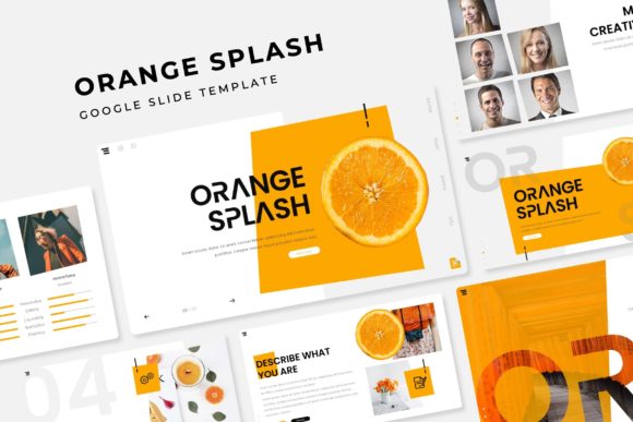 Orange Splash: Dynamic Google Slide Template