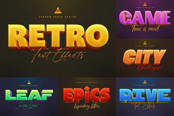Retro Text Effects: Vintage Style Meets Modern Design