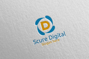 Secure Digital Letter D Logo: A Modern Design Asset