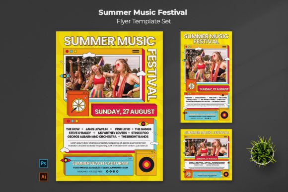 Summer Music Flyer Set: Your All-in-One Event Design Kit