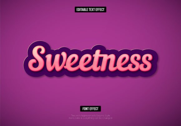 Sweet Purple Text Effect: Instant Editable Typography