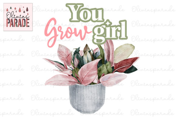 You Grow Girl Plant Sublimation Graphic